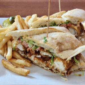 Cod Po' Boy, served with French Fries