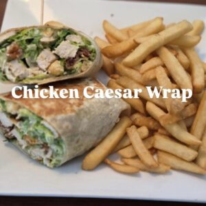 Chicken Caesar Wrap with French Fries