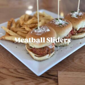 Meatball Sliders with French Fries