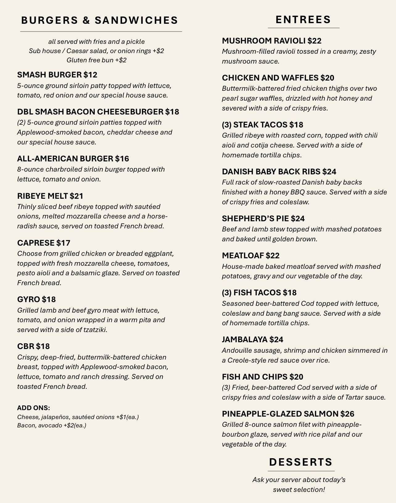 Menu: